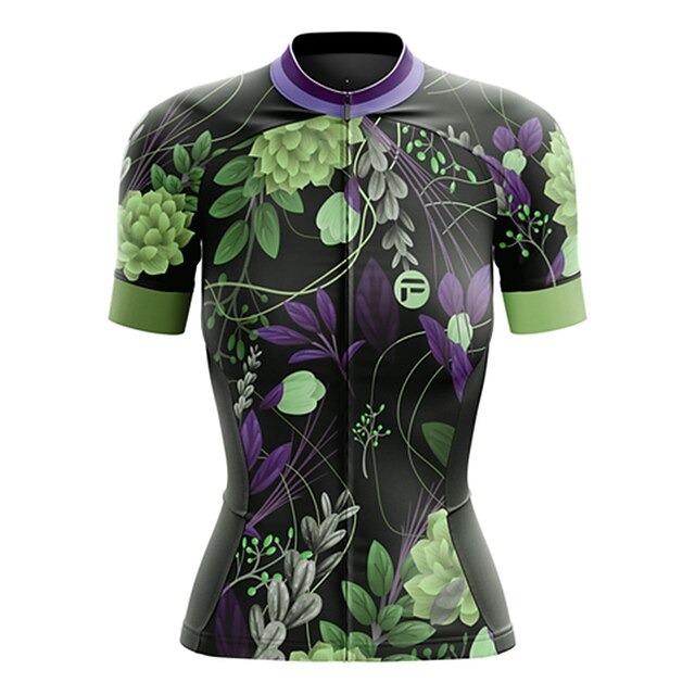 Women's Cycling Jersey Graphic Floral Botanical Funny Short