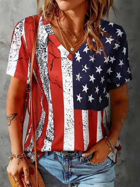 American Independence Day Women's T Shirt Tee Top American