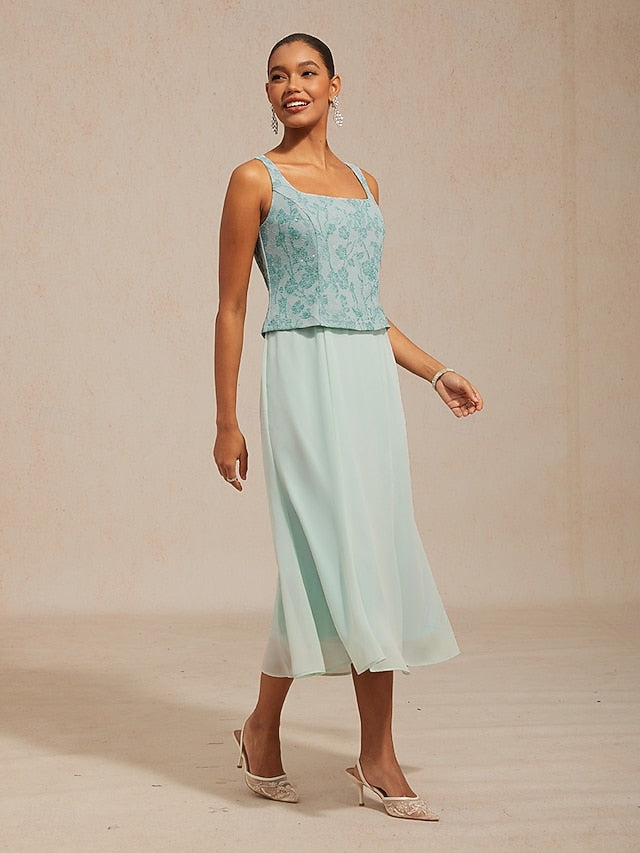 Women's Midi Dress A Line Dress Elegant Daily Wedding Guest