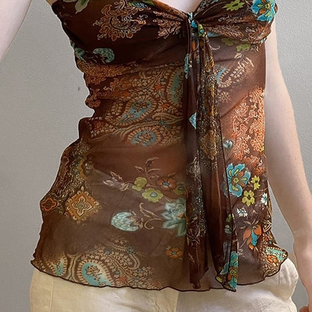 Women's Boho Shirt Blouse Print Flower Modern Boho
