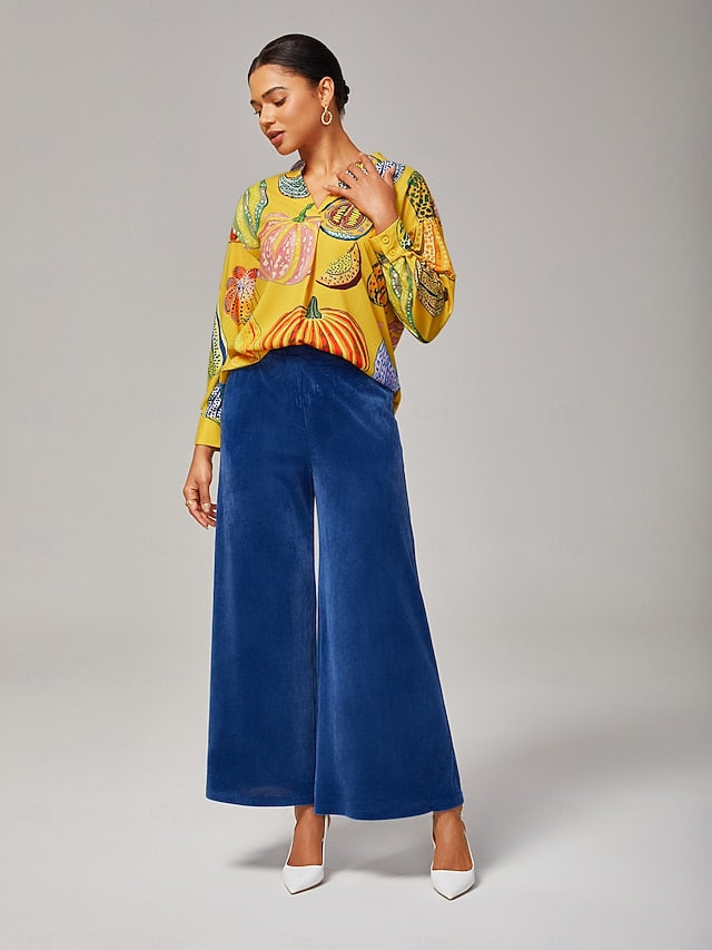Women's Top Casual Drop Shoulder Stand Collar Inverted