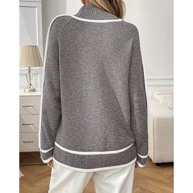 Women's Casual Tops Pullover Sweater Long Sleeve Top