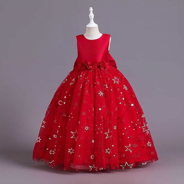 Dress Kids Flower Party Little Girls' Line A Wedding