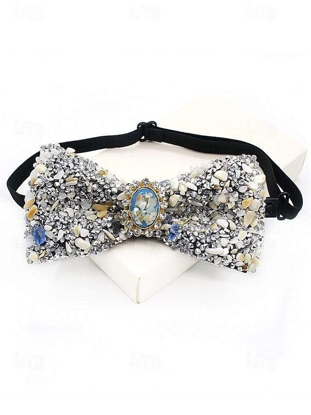 Bow Men's – Luxury Strap Tie Gemstone with Adjustable