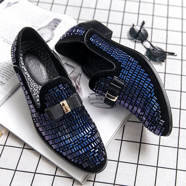 – Prom Monk Silver Elegant Strap Men's and Woven Loafers
