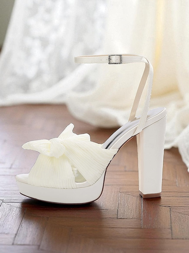 with Strap Ankle Platform Women's Heel High White Sandals