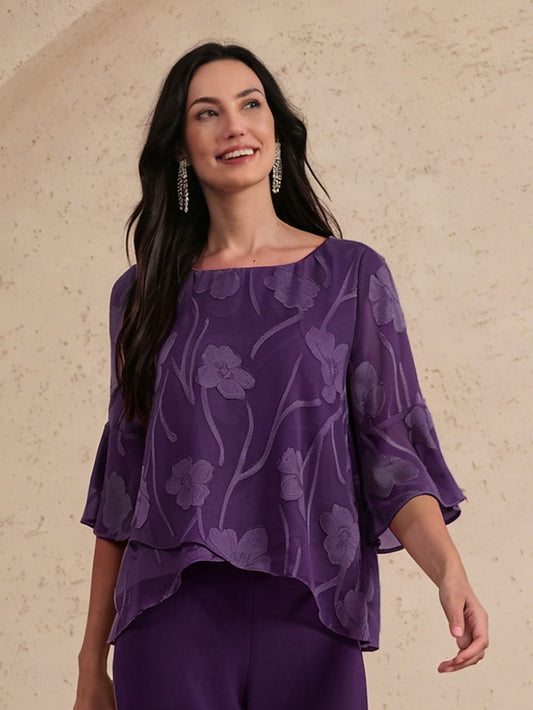 Women's Lace Shirt Blouse Dressy Tops Chiffon Tops