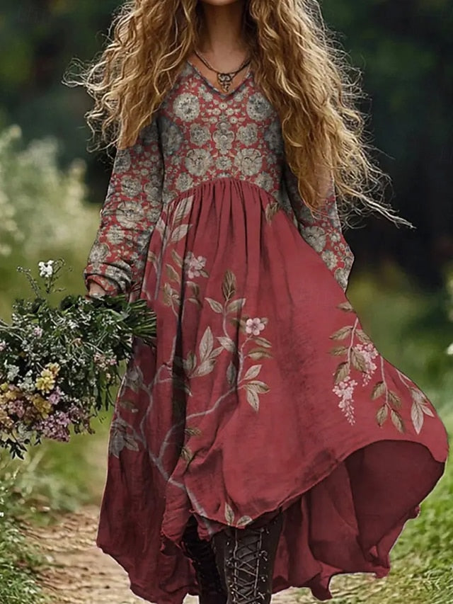 Women's Maxi Dress Boho A Line Dress Vacation Casual  Going