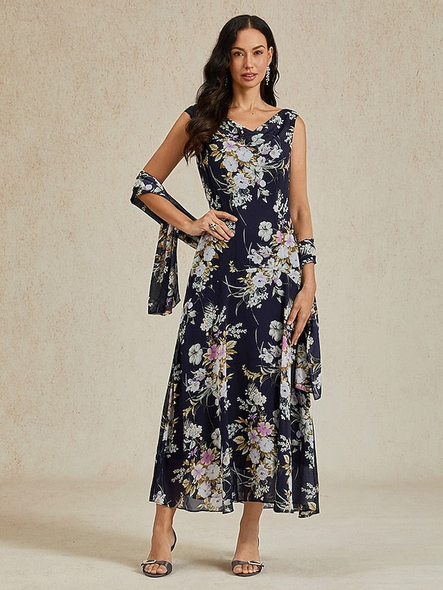 Women's Maxi long Dress Chiffon Dress Elegant Vacation