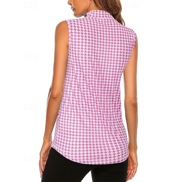 Women's Plaid / Check Sport Shirt Golf Polo Shirt Tennis