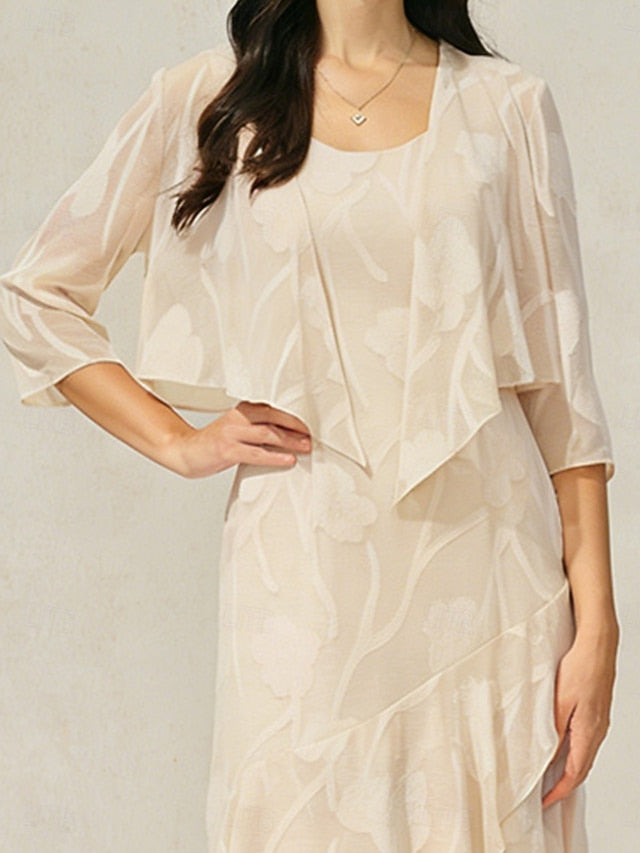 Women's Shrugs Illusion Lace Floral Elegant Stylish 3/4