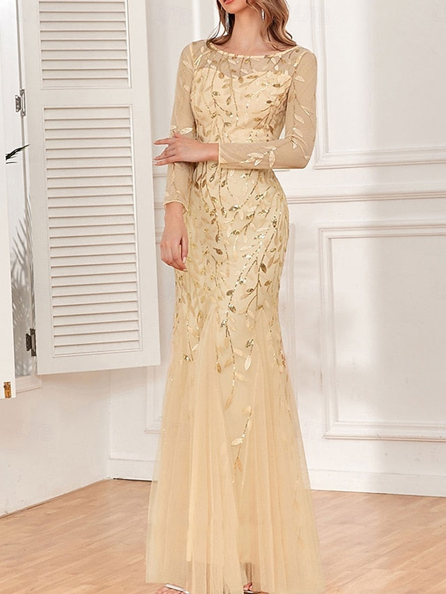 the Elegant Dress Neck Bride of Party Crew Floor Mother