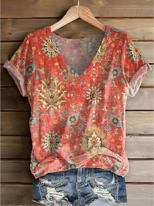 Women's Alzheimer's Disease Awareness T Shirt Floral