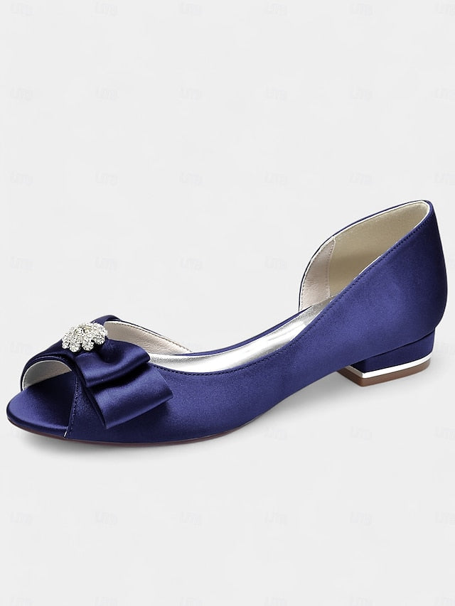 with in sparkling flats luxurious a satin Elegant crafted