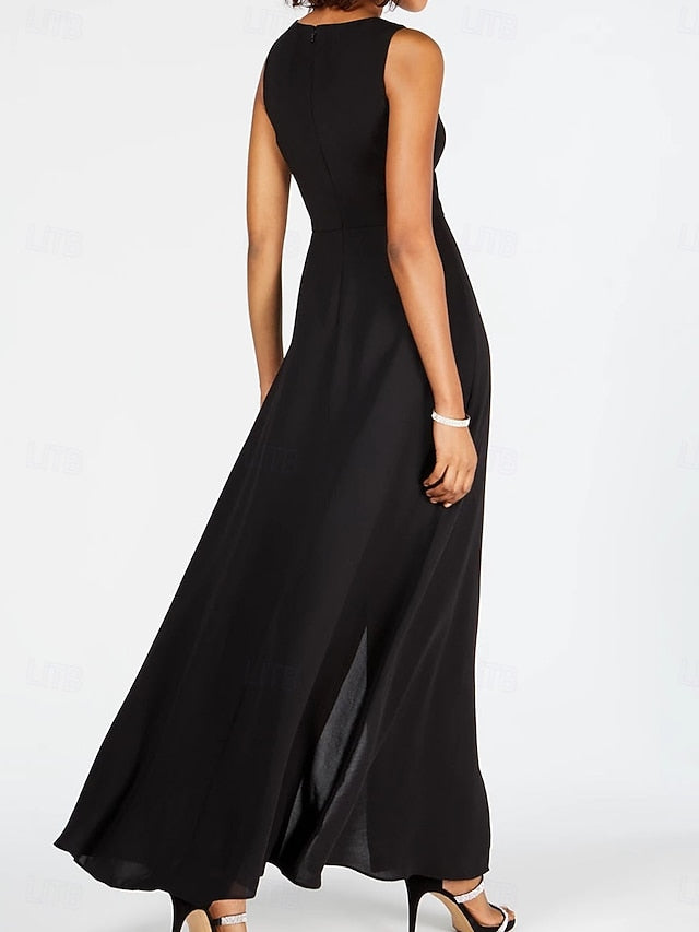 Women's Casual Dress Maxi Dress Patchwork Elegant Crew Neck