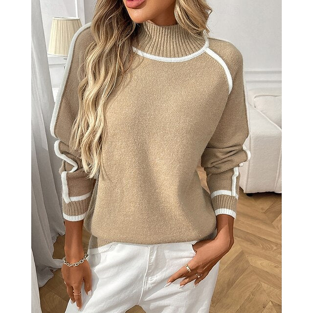 Women's Casual Tops Pullover Sweater Long Sleeve Top