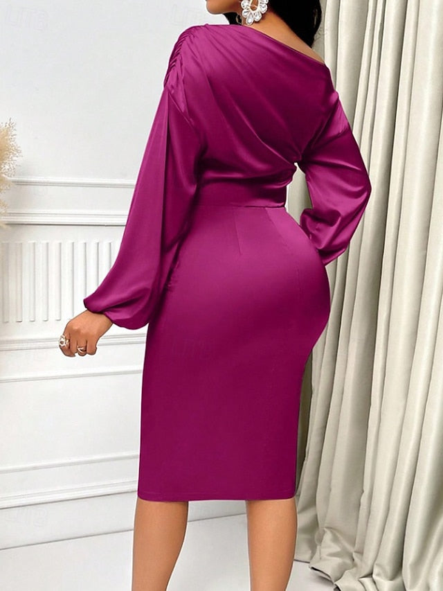 Women's Mini Dress Satin Dress Black Dress Party Dress