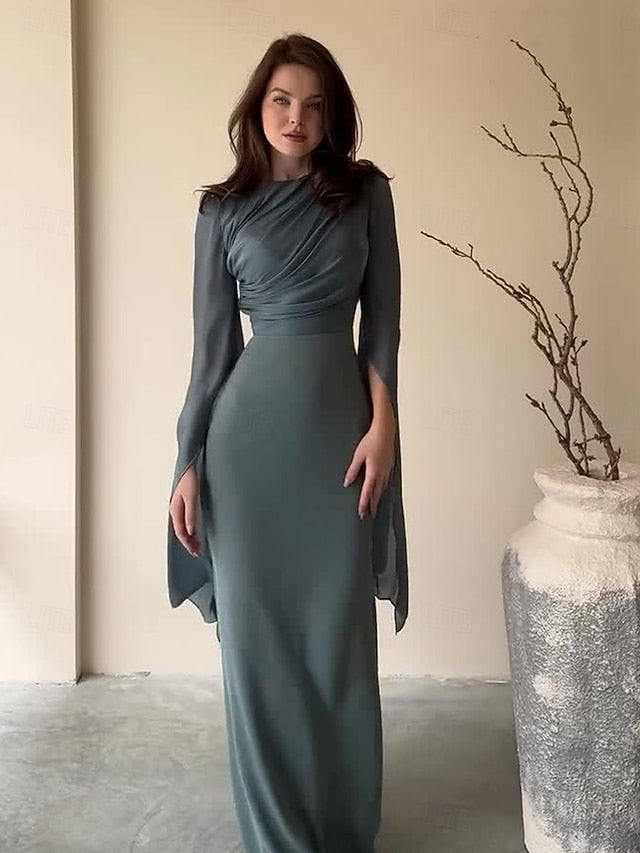 Mermaid Trumpet Floor Length Prom Dresses Evening Gown