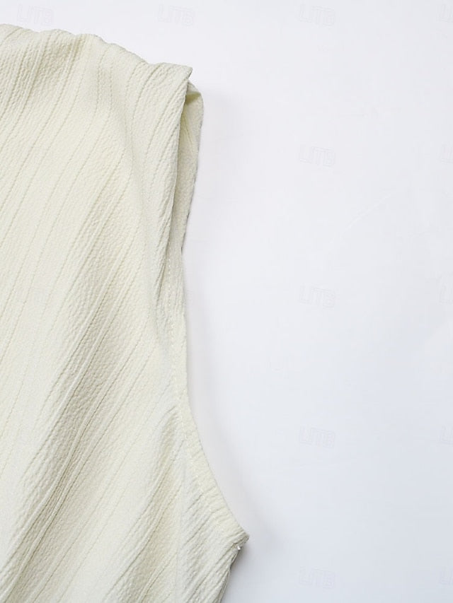 Women's Tank Top Ruched Plain Elegant Fashion Stylish