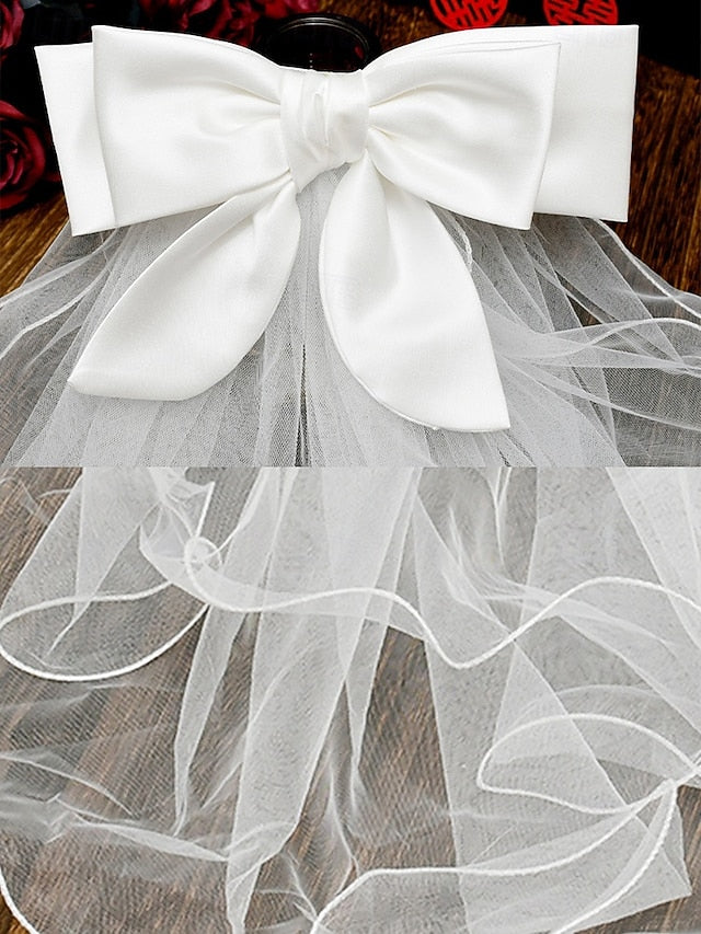 and Veil Satin Elegant Bridal Tulle Ivory Ribbon - Soft with
