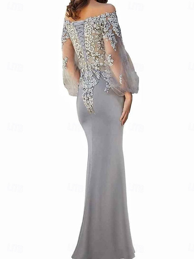 Dress the of Elegant Shoulder Mermaid Off / Bride Trumpet Mother