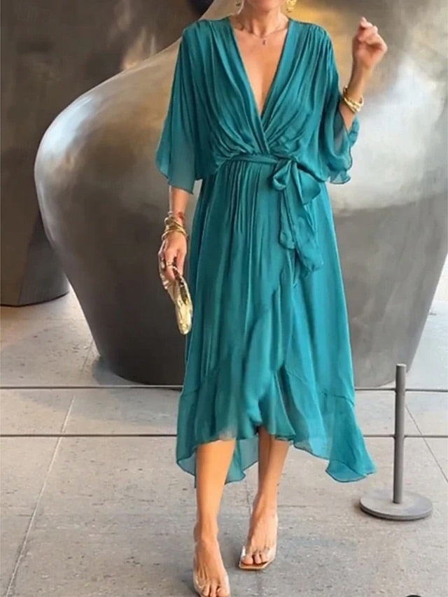 Women's Midi Dress Cocktail Dress Wedding Guest Dress