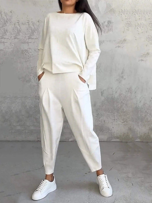 Women's Two-Piece Casual Sweatshirt and Joggers Set Spring