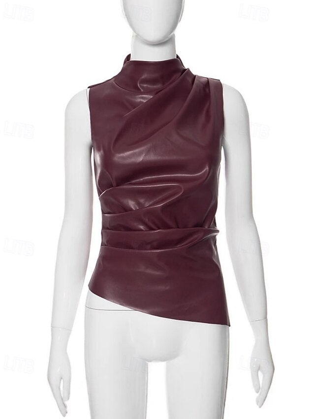 Women's Tank Top Camisole Tank Top Ruched Plain Vintage