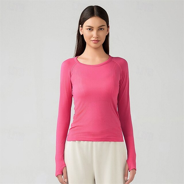Women's Sports shirts pilates top Sports Top Crew Neckline