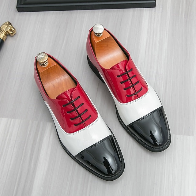 Shoes Polished and with Men's Oxford Blue White