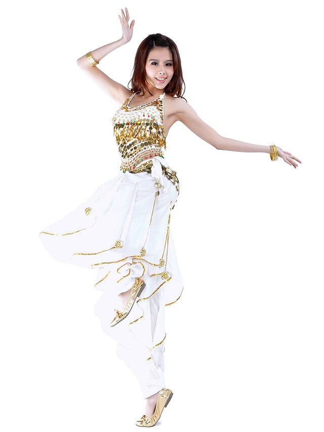 Belly Dance Top Coin Beading Sequin Women's Performance