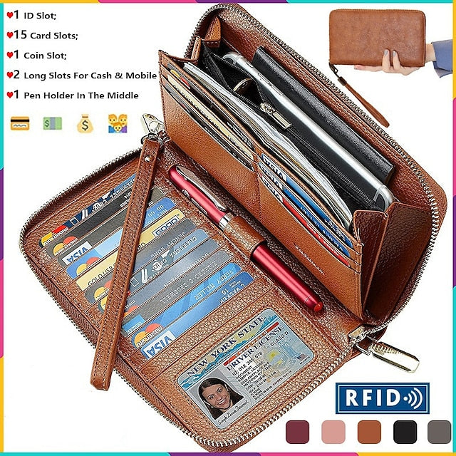 Leather Bag Outdoor Mobile Wallet Daily Women's Phone PU