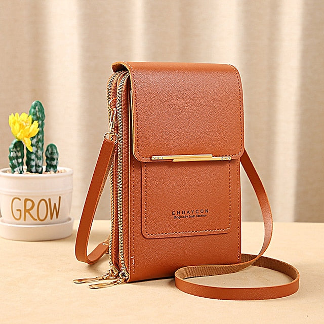 Sac à bandoulière pour téléphone portable, portefeuille pour femme, porte-monnaie