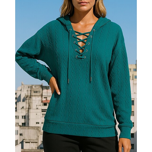 Christmas Women's Casual Sweatshirt Pullover Hoodie Long