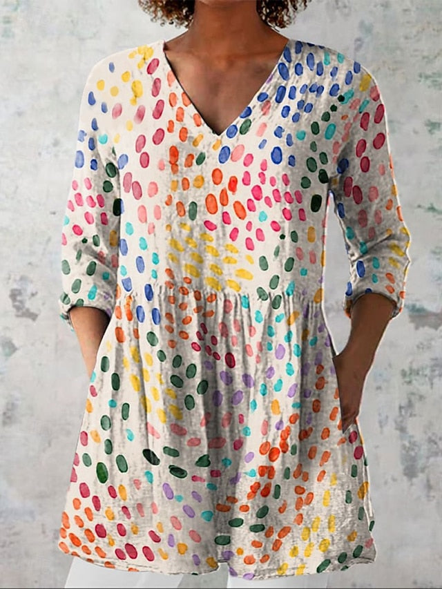 Women's Blouse Floral Graphic Elegant Stylish Casual Long