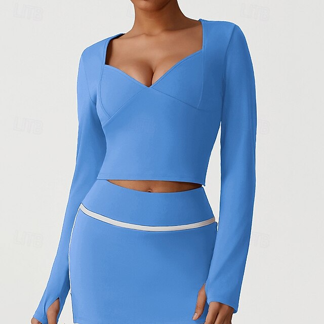 Women's Solid Colored Sport Shirt Tennis Shirt Stylish