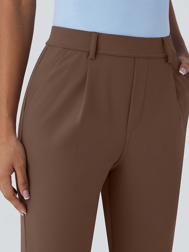 Women's Dress Pants Streetwear Casual Full Length Natural