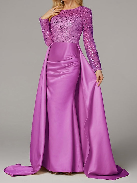 Dress Gown Elegant Floor Carnival Masquerade Mermaid Evening