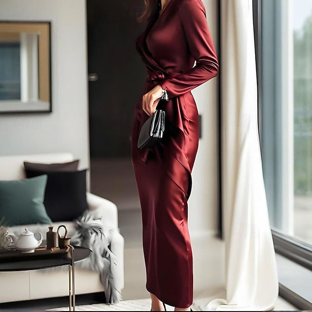 Women's Long Dress Maxi Dress Satin Dress Party Dress