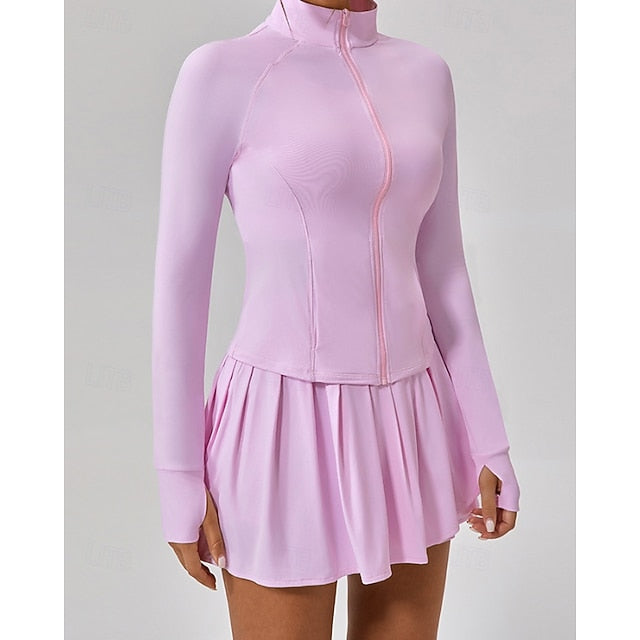 Women's Solid Colored Tennis Set Casual Skirt Tennis Skirts