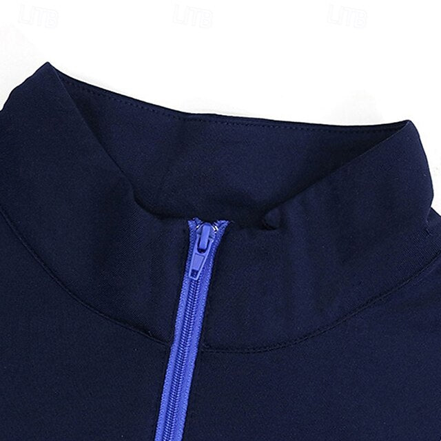 Women's Fleece Workout Shirt Yoga Top Stand Collar Warm