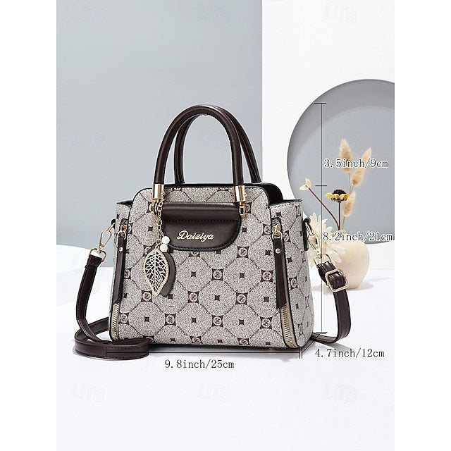 Sac à main élégant pour femme en similicuir et rouge avec accents