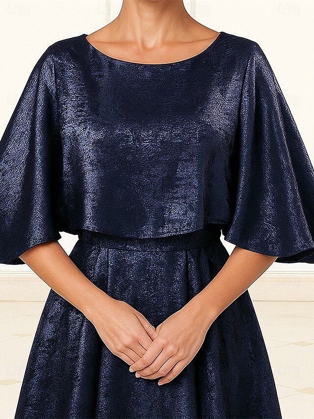 A-Line Ankle Length Party Dress Cocktail Dress Wedding Guest