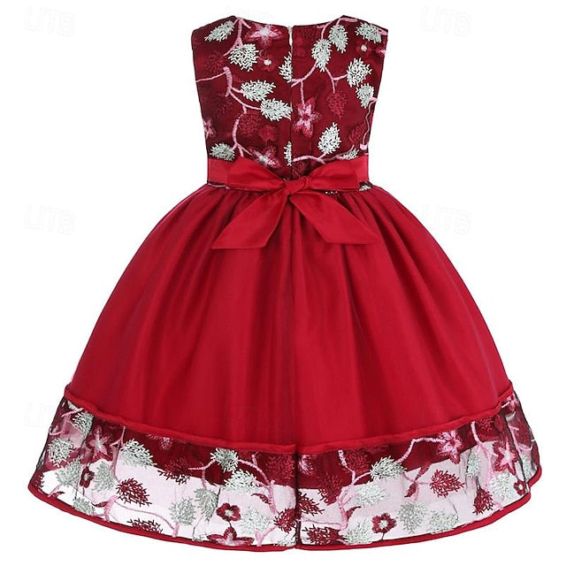 Party Dress Girl 3D Sleeveless Flower Girls'