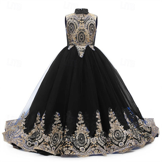 Girls' Flower Formal Dress Gown Girl Kid's Evening