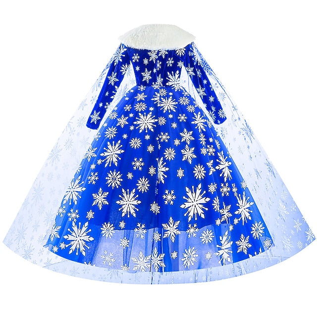 Girl Dress Theme Fairytale Elsa Frozen Princess Party Flower