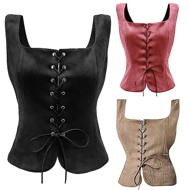 Pirate Viking Retro Vintage Medieval Renaissance Suede Vest