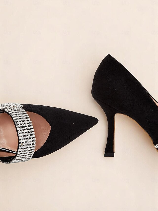 with Pumps Rhinestone-Embellished Slingback Women's
