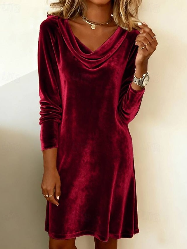 Women's Mini Dress Velvet Dress Party Dress Cocktail Dress