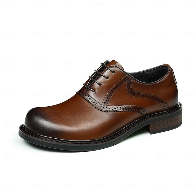 Shoes- First Leather Genuine Men's Layer Oxford